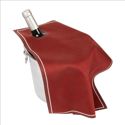 12 U. TORCHONS EN ROULEAU 'CUBI-DRAP' 40x40 CM BORDEAUX COTON (1 UNITÉ)