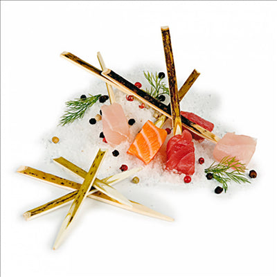 PIQUES "KEKO" 9 (h) CM NATUREL BAMBOU (100 UNITÉS)