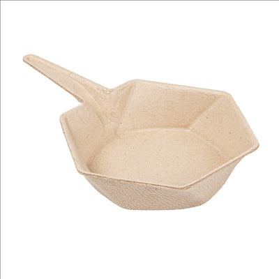 RÉCIPIENTS HEXAGONALES 'BIONIC' 5,5x1,5 CM NATUREL BAGASSE (1000 UNITÉS)