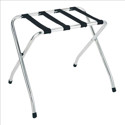 POSE VALISES PLIABLE SANS DOSSIER 'ARROW' 66x36,5x56 CM CHROME ACIER (1 UNITÉ)