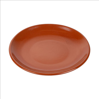 ASSIETTES EN FAÏENCE  Ø 26,2x3 CM MARRON ROUGEATRE CERAMIQUE (12 UNITÉS)