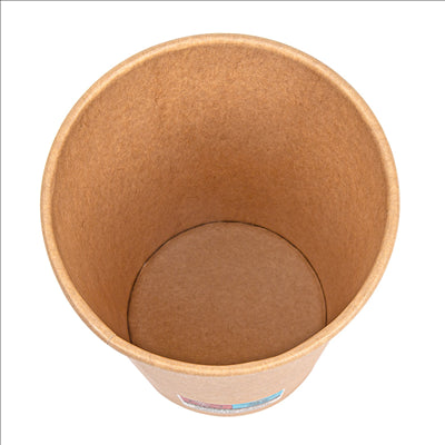 GOBELETS BOISSONS CHAUDES 1 PAROI 360 ML 300 + 18 PE G/M2 Ø9/6x11 CM MARRON CARTON (1000 UNITÉS)