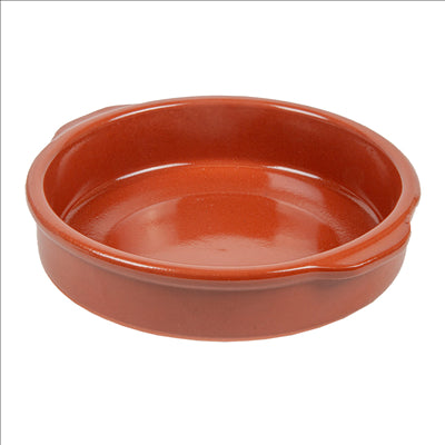 RÉCIPIENTS AVEC ANSES 550 ML Ø17x4,5 CM MARRON CERAMIQUE (12 UNITÉS)