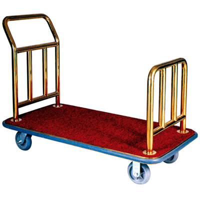 PORTE-VALISES DE LUXE AVEC PLATEFORME 'ARROW' 112x61x94 CM DORE INOX (1 UNITÉ)
