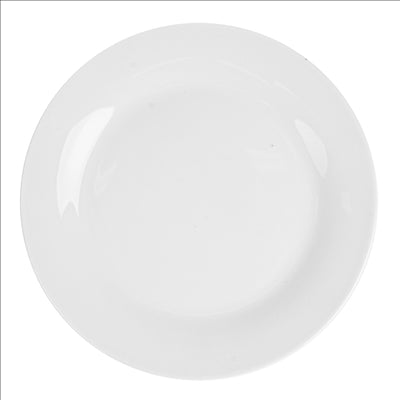 ASSIETTES PLATES Ø 19 CM BLANC PORCELAINE (72 UNITÉS)