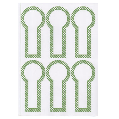 100 U. FEUILLES DIN A4 6 ÉTIQUETTES ALLONGÉES Ø 6x12,5 CM BLANC PAPIER (1 UNITÉ)