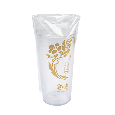 SACHETS PROTECTION DE GOBELETS 'TOUCH OF CHARM' 13,3x17 CM TRANSPARENT LDPE (1000 UNITÉS)