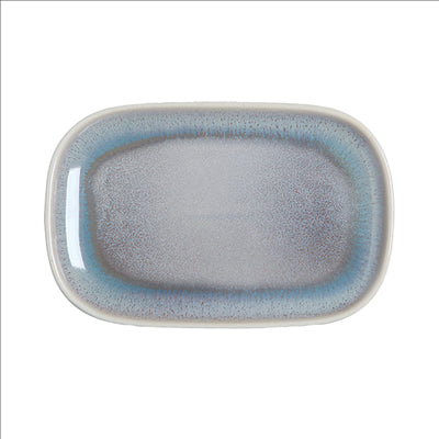 ASSIETTES RECTANGULAIRES 'FALL' 'AKALA' 20x13x1,9 CM PERLE PORCELAINE (6 UNITÉS)