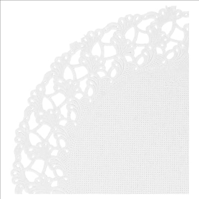 DENTELLES RONDES AJOURÉES 53 G/M2 Ø 14 CM BLANC PAPIER (250 UNITÉS)