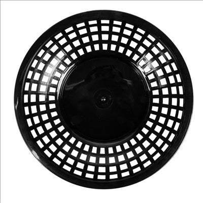 CORBEILLES RONDES Ø 20x5 CM NOIR PP (12 UNITÉS)