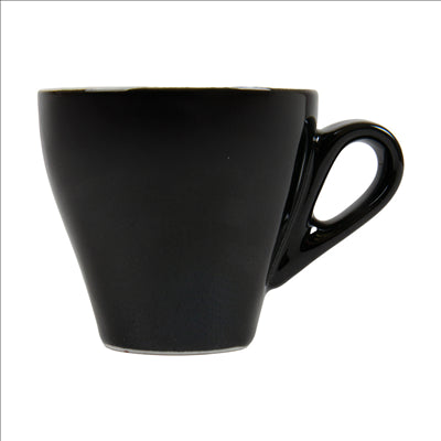 TASSES CAFÉ 'AKALA' 70 ML Ø6,3/3,4x6 CM NOIRE/BLANC PORCELAINE (6 UNITÉS)