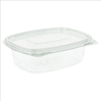 RÉCIPIENTS + COUVERCLE 250 ML 13,2x9,5x4,1 CM TRANSPARENT RPET (600 UNITÉS)