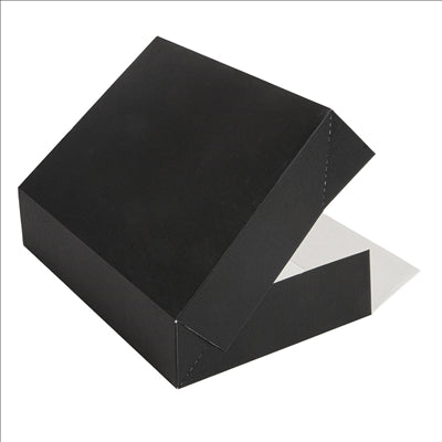 BOÎTES CATERING, PLATE 'THEPACK' 250 G/M2 19x28x6 CM NOIR CARTON ONDULÉ NANO-MICRO (100 UNITÉS)