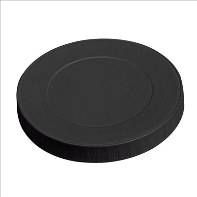 COUVERCLES POUR GOBELETS 280 G/M2 + PE Ø 8 CM NOIR CARTON (1000 UNITÉS)
