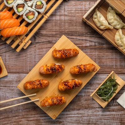 BASES RECTANGULAIRES 20,5x15x3 CM NATUREL BAMBOU (1 UNITÉ)