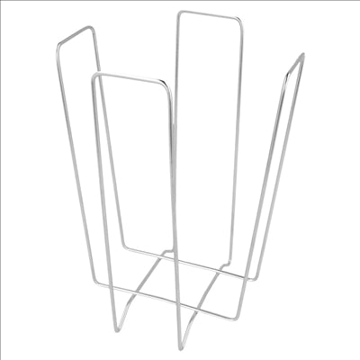 DISTRIBUTEUR SERVIETTES 11x11x18 CM ARGENTE INOX (1 UNITÉ)
