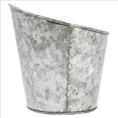 MINI GOBELET À FRITES TRONQUÉ Ø 12,7x13,5 CM GALVANISÉ ACIER (12 UNITÉS)
