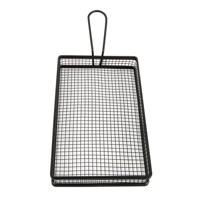 MINI FRITEUSES ALLONGÉES 24x15x3,5 CM NOIR ACIER (6 UNITÉS)