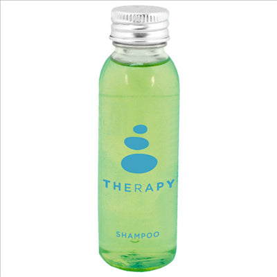 FLACONS SHAMPOOING 'THERAPY' 50 ML Ø3,2x9 CM TRANSPARENT PLASTIQUE (200 UNITÉS)