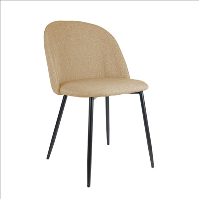 CHAISE 'SUPRA-TEK' 52x50x78 CM BEIGE POLYESTER (4 UNITÉS)