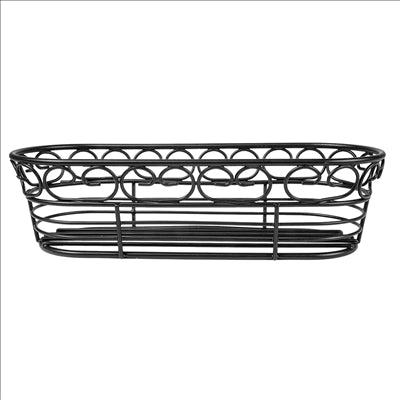 CORBEILLES ALLONGÉES 22,8x9,3x6,4 CM NOIR ACIER (6 UNITÉS)