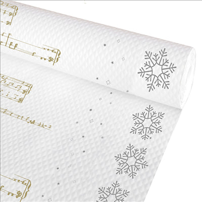 NAPPE EN ROULEAU 'SNOW' 48 G/M2 1,20 x 50 M BLANC CELLULOSE (1 UNITÉ)