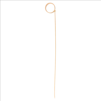 PIQUES "SPIRALE" 20 (h) CM NATUREL BAMBOU (100 UNITÉS)