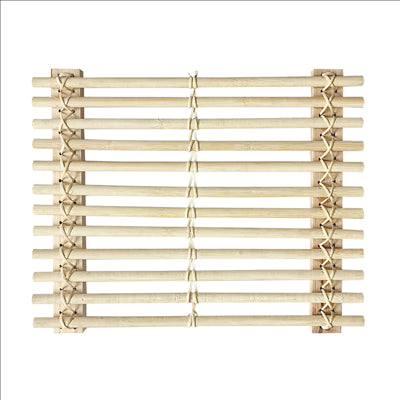 TAPIS DE TABLE DE PRÉSENTATION 32,5x26,5 CM NATUREL BAMBOU (10 UNITÉS)