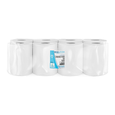 ESSUIE-MAINS "AUTOCUT" ECOLABEL 2 PLIS 21 G/M2 150 M Ø19,5x20 CM BLANC OUATE (8 UNITÉS)