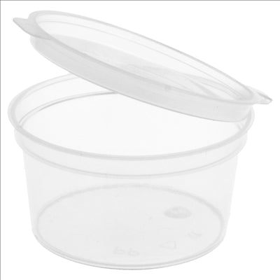 PETITS POTS + COUVERCLE INCLUS 30 ML Ø5/4x2.7 CM TRANSPARENT PP (1000 UNITÉS)