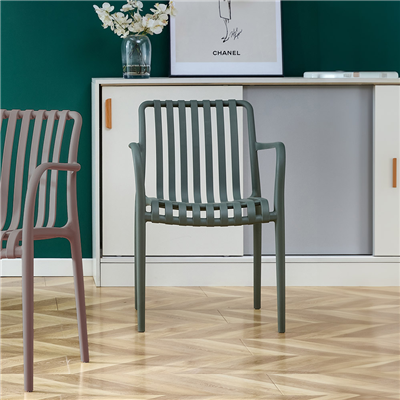 CHAISE EMPILABLE 'SUPRA-TEK' 52x52x81 CM GRIS PP (4 UNITÉS)