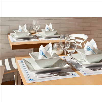 SETS DE TABLE BLEU CIEL & CÉLESTE 'MAXIM' 48 G/M2 31x43 CM BLANC CELLULOSE (2000 UNITÉS)