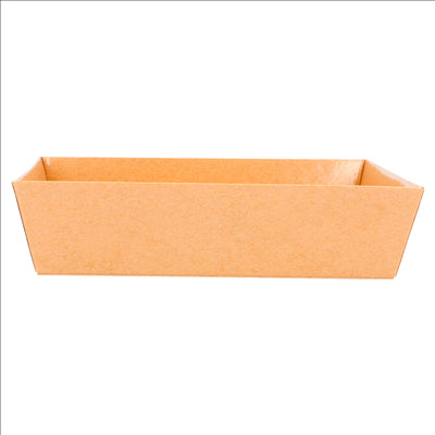 BARQUETTES 250 + 12,5 PE G/M2 14x13x3,5 CM NATUREL KRAFT (1000 UNITÉS)