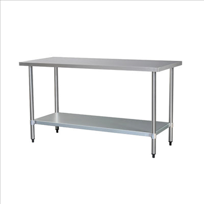 TABLE TRAVAIL 2 NIVEAUX 120x70 CM ARGENTE ACIER (1 UNITÉ)