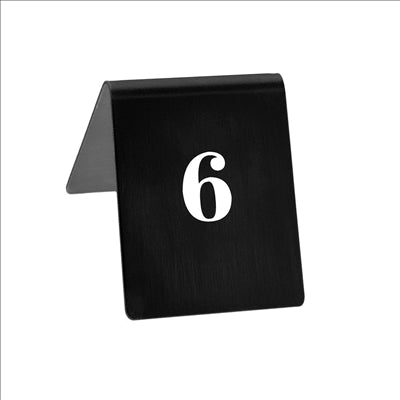 NUMÉROS DE TABLE DU 1 AU 20 9x12 CM NOIR PAPIER (12 UNITÉS)