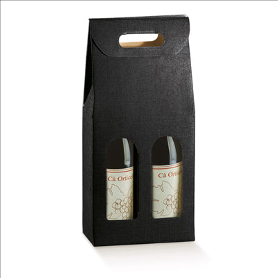 30 U. CARTONS 2 BOUTEILLES 18x9x34 CM NOIR CARTON (1 UNITÉ)