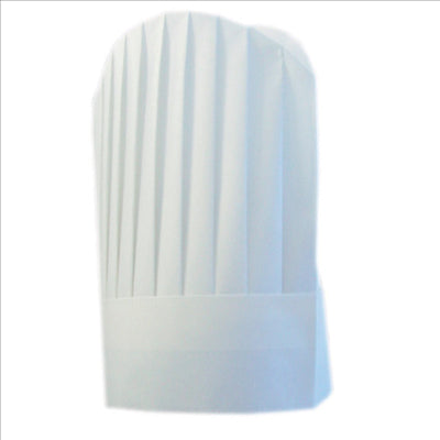 TOQUES CONTINENTAL CHEF'S "ROUND TOP" 31 CM BLANC AIRLAID (10 UNITÉS)