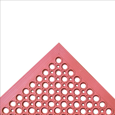 TAPIS ANTI-FATIGUE 'DRAINAGE' 152,4x91,4x1,2 CM ROUGE GOMME (1 UNITÉ)