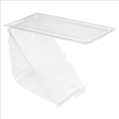 BOÎTES TRIANGULAIRES SANDWICH TRIPLE 11x11x7,5 CM TRANSPARENT RPET (500 UNITÉS)