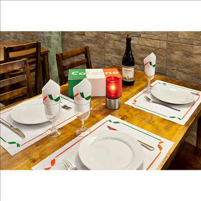 SETS DE TABLE 'TRATTORIA' 48 G/M2 31x43 CM BLANC CELLULOSE (2000 UNITÉS)