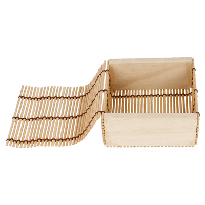 PETITES BOÎTES SUSHI 8,5x8,5x4 CM NATUREL BAMBOU (50 UNITÉS)