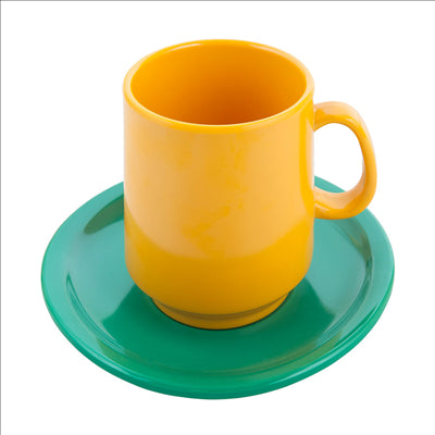 SOUCOUPES CAFÉ 'ASAMI WARE' Ø 13,8 CM BLEU MÉLAMINE (12 UNITÉS)