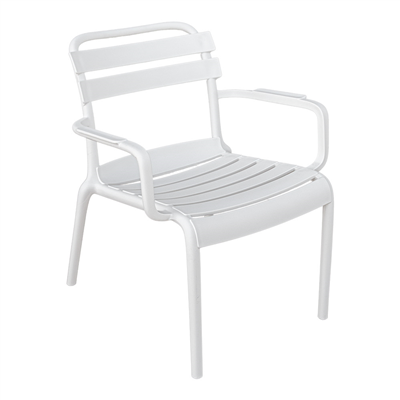 CHAISE EMPILABLE 'SUPRA-TEK' 55x64x75 CM BLANC PP (4 UNITÉS)