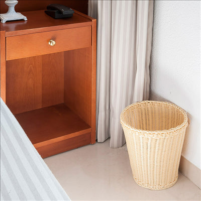 CORBEILLE CHAMBRES 10 L Ø 25x27 CM NATUREL PP (1 UNITÉ)