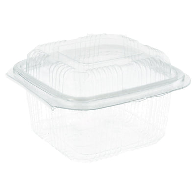 RÉCIPIENTS PÂTISSERIES + COUVERCLE 375 ML 11,3x12x7,4 CM TRANSPARENT RPET (700 UNITÉS)