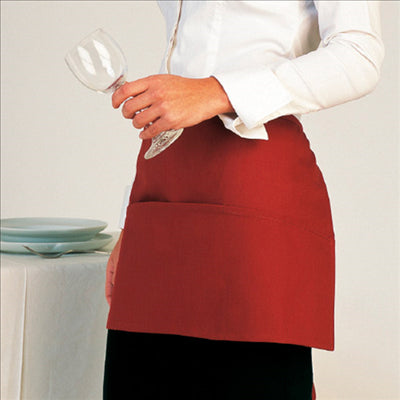 TABLIER PORTE MONNAIE DE 3 POCHES 60x30 CM BORDEAUX POLYESTER (1 UNITÉ)