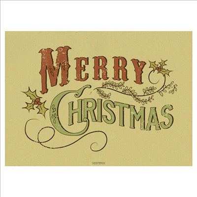 SETS DE TABLE ÉSPAIS 'VINTAGE - MERRY CHRISTMAS' 90 G/M2 31x43 CM PAILLE PAPIER (1250 UNITÉS)