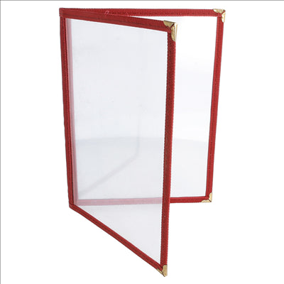 MENU "AMÉRICAIN" DIN-A5 2 CORPS BORDEAUX PVC (1 UNITÉ)
