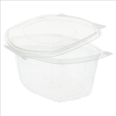 RÉCIPIENTS + COUVERCLE 1 L 17,7x12,5x8,5 CM TRANSPARENT RPET (400 UNITÉS)