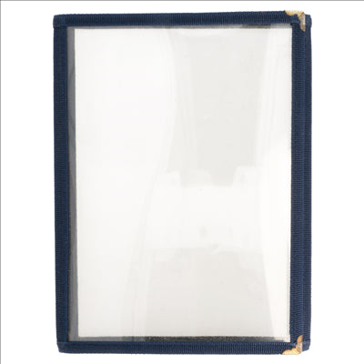 MENU "AMÉRICAIN" DIN-A5 3 CORPS BLEU PVC (1 UNITÉ)